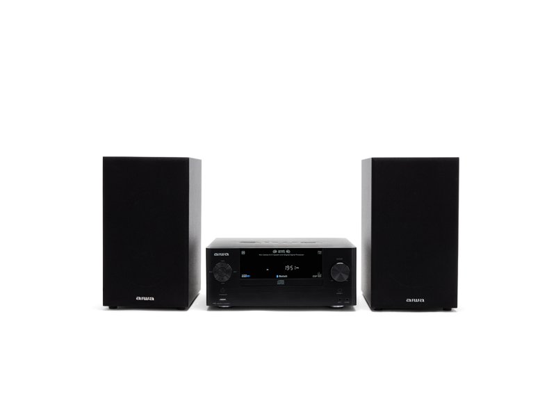 AIWA MSBTU-500 Ηχοσύστημα 2.0 50W με CD / Digital Media Player και Bluetooth Μαύρο 0033736