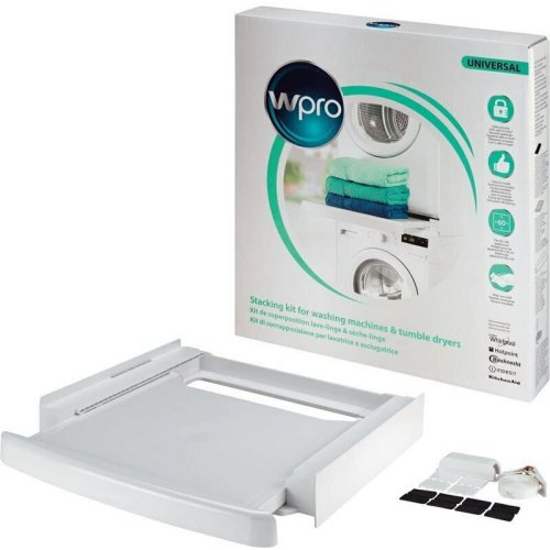 WPRO SKS101-C00378975 Βάση Σύνδεσης Πλυντηρίου - Στεγνωτήριου με Συρτάρι 62.5x57.5εκ. για Whirlpool-Hotpoint-Indesit-KichenAid 0034378