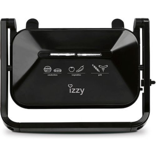 IZZY IZ-2013 Τοστιέρα για 2 Τοστ 1300W Μαύρη 0034571
