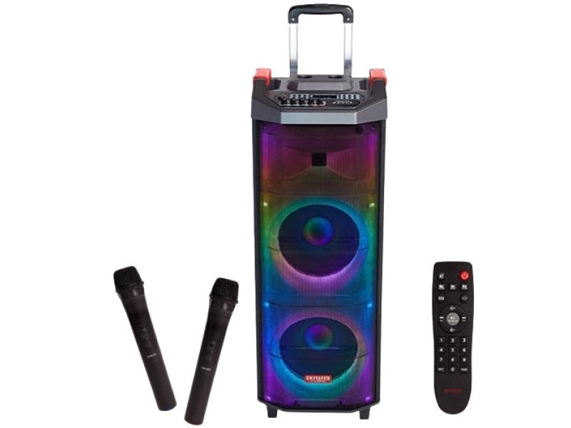 AIWA KBTUS-710 Σύστημα Karaoke με Ασύρματα Μικρόφωνα σε Μαύρο Χρώμα 0035254