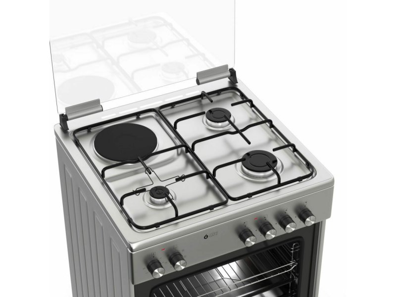 THERMOGATZ TGS 3521 IX Κουζίνα 60lt με Εστίες Υγραερίου & Ρεύματος Π60εκ. Inox 0035524