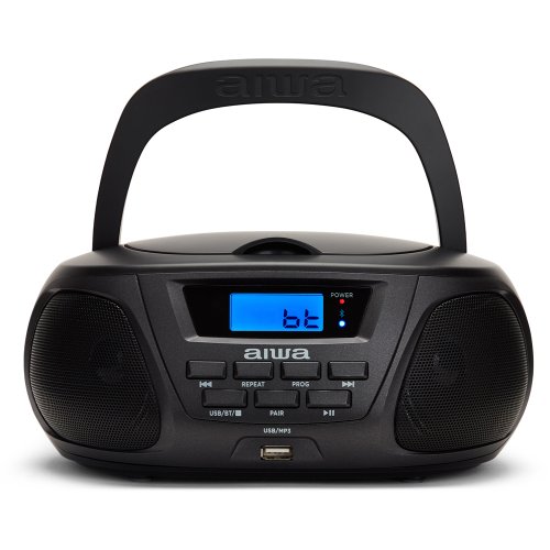 AIWA BBTU-300BKMKII Φορητό Ηχοσύστημα με Bluetooth / CD / USB / Ραδιόφωνο σε Μαύρο Χρώμα 0035564