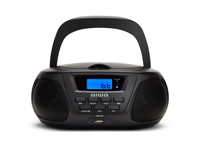 AIWA BBTU-300BKMKII Φορητό Ηχοσύστημα με Bluetooth / CD / USB / Ραδιόφωνο σε Μαύρο Χρώμα 0035564