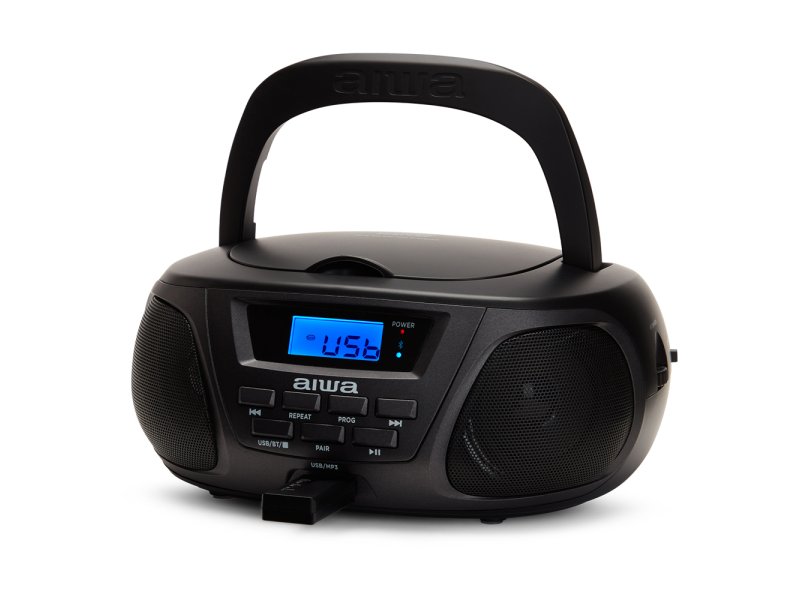 AIWA BBTU-300BKMKII Φορητό Ηχοσύστημα με Bluetooth / CD / USB / Ραδιόφωνο σε Μαύρο Χρώμα 0035564