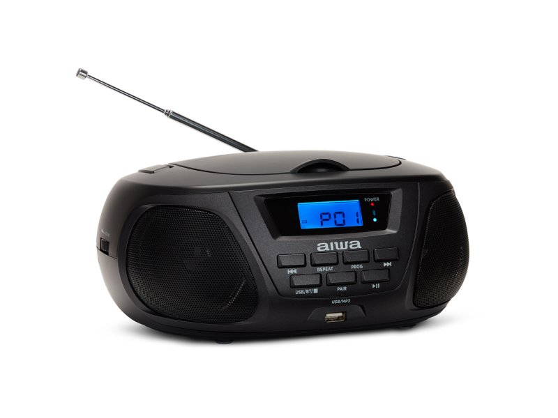 AIWA BBTU-300BKMKII Φορητό Ηχοσύστημα με Bluetooth / CD / USB / Ραδιόφωνο σε Μαύρο Χρώμα 0035564