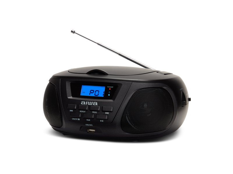 AIWA BBTU-300BKMKII Φορητό Ηχοσύστημα με Bluetooth / CD / USB / Ραδιόφωνο σε Μαύρο Χρώμα 0035564