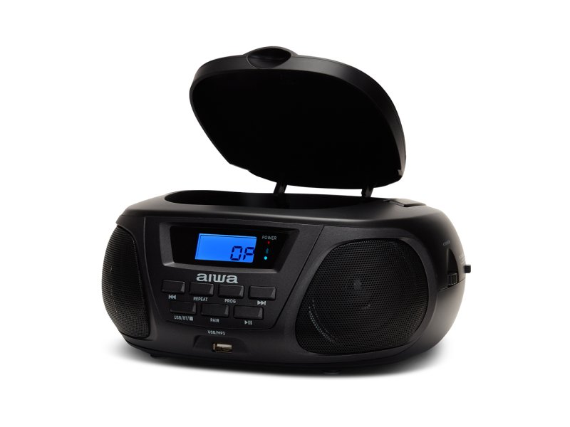 AIWA BBTU-300BKMKII Φορητό Ηχοσύστημα με Bluetooth / CD / USB / Ραδιόφωνο σε Μαύρο Χρώμα 0035564