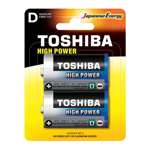 TOSHIBA LR20GCP High Power Αλκαλικές Μπαταρίες D 1.5V 2τμχ 0035573