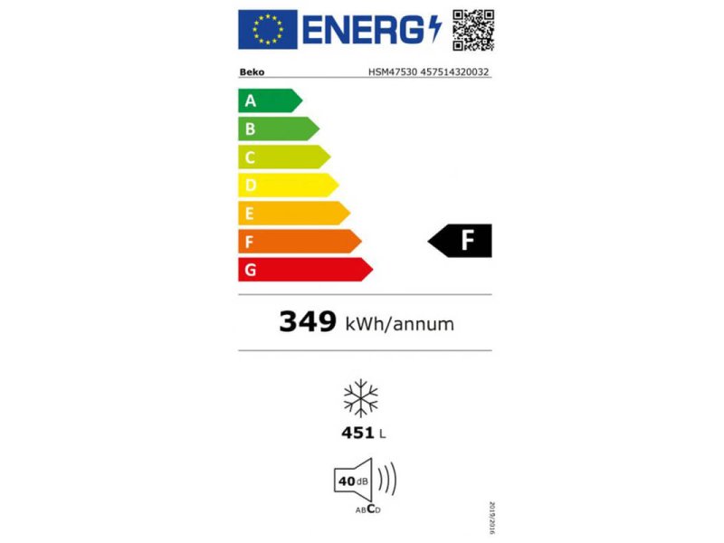 BEKO HSM47530 Καταψύκτης Μπαούλο 451lt - Υ x Π x Β: 86 x 155 x 67.5 cm 0035655