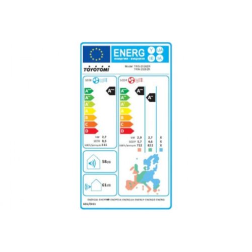 TOYOTOMI  IZURU TRN/TRG-2328ZRΚλιματιστικό Inverter 9000 BTU A+++/A++ με Ιονιστή και WiFi 0035668