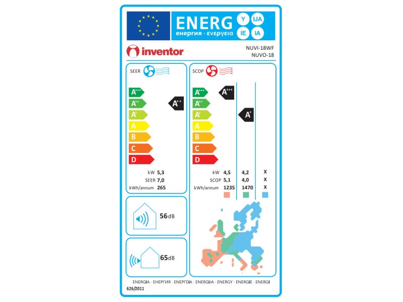 INVENTOR NEO N2UVI-18WFI/N2UVO-18 Κλιματιστικό Inverter 18000 BTU A++/A+ με Ιονιστή και WiFi 0035793