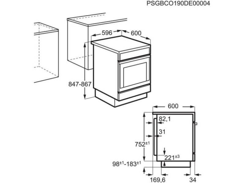 ZANUSSI ZCV65020XA Κουζίνα 73lt με Κεραμικές Εστίες Π59.6εκ. Inox 0035971