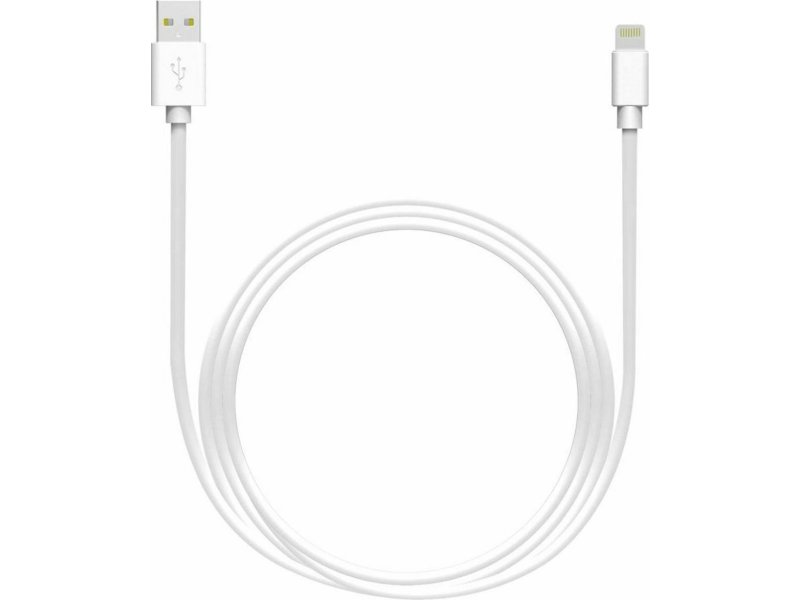 LAMTECH LAM441013 Regular USB to Lightning Cable Λευκό 2m 0035981