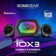 SONIC GEAR IOX 3 Ηχεία Υπολογιστή 2.1 με RGB Φωτισμό και Bluetooth Ισχύος 12W σε Μαύρο Χρώμα 0036012