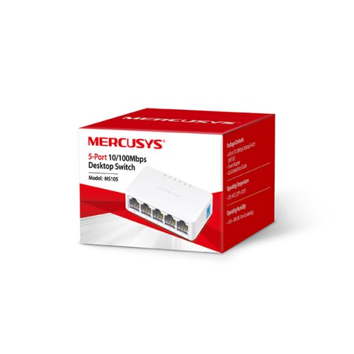 MERCUSYS MS105 5-Port 10/100Mbps Desktop Switch 0036064