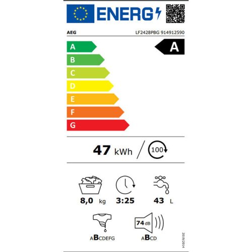 AEG LF2428PBG Πλυντήριο Ρούχων 8kg 1200rpm 0036752