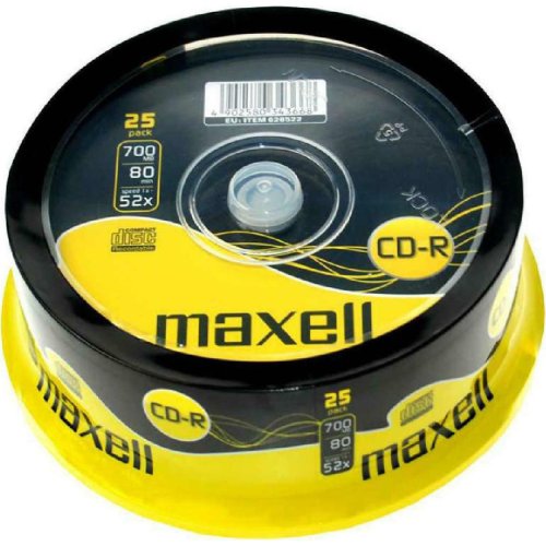 MAXWELL CakeBox25 Εγγράψιμα CD-R 52x 700MB Cake Box 25τμχ 0037344