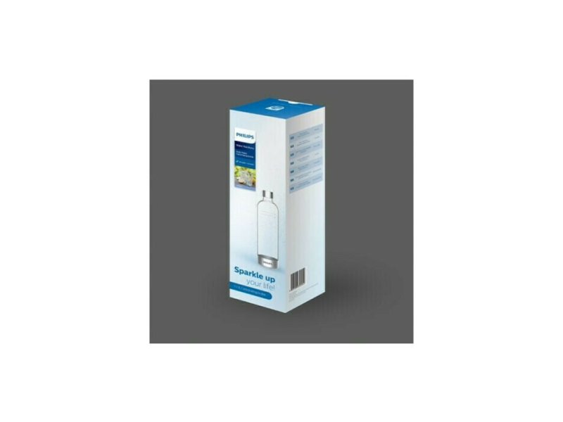 Philips ADD911GR/10 Μπουκάλι για Ανθαρακούχο Νερό 1Lt (BPA-free) Γκρι x 2 τεμ 0037358