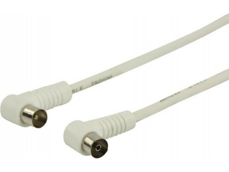 Goobay  11520 Angled Antenna Cable Coax male - Coax female Λευκό 1.5m 0037499