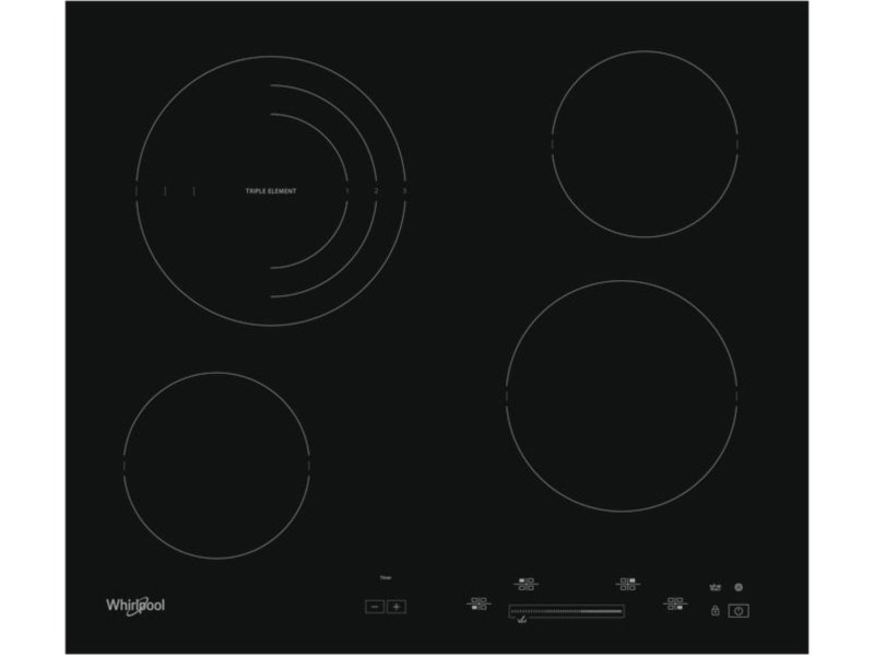 WHIRLPOOL AKT 8900 BA Κεραμική Εστία Αυτόνομη με Λειτουργία Κλειδώματος 58x51εκ. 0037690