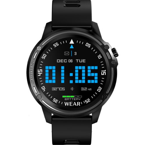 LEMFO L8 Smartwatch με Παλμογράφο (Μαύρο) 0037728