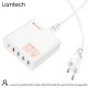 LAMTECH GaN ταχυφορτιστής 1xTYPE-C & 4xQC3.0 65W & EU CABLE 1.5M 0037735