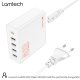 LAMTECH GaN ταχυφορτιστής 1xTYPE-C & 4xQC3.0 65W & EU CABLE 1.5M 0037735