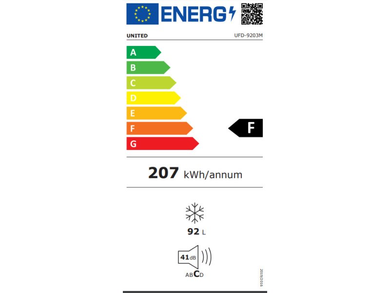 UNITED UFD-9203M καταψύκτης - ψυγείο / λευκός 0037869