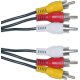 POWERTECH CAB-R004  Cable 3x RCA male - 3x RCA male 1.5m 0037907