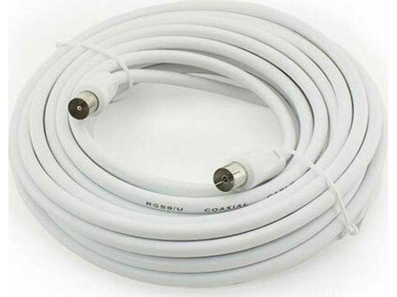 SBOX RF-10 Καλώδιο Κεραίας Coax male - Coax female Λευκό 10m 0039941 SBOX RF-10 Καλώδιο Κεραίας Coax male - Coax female Λευκό 10m 0039941