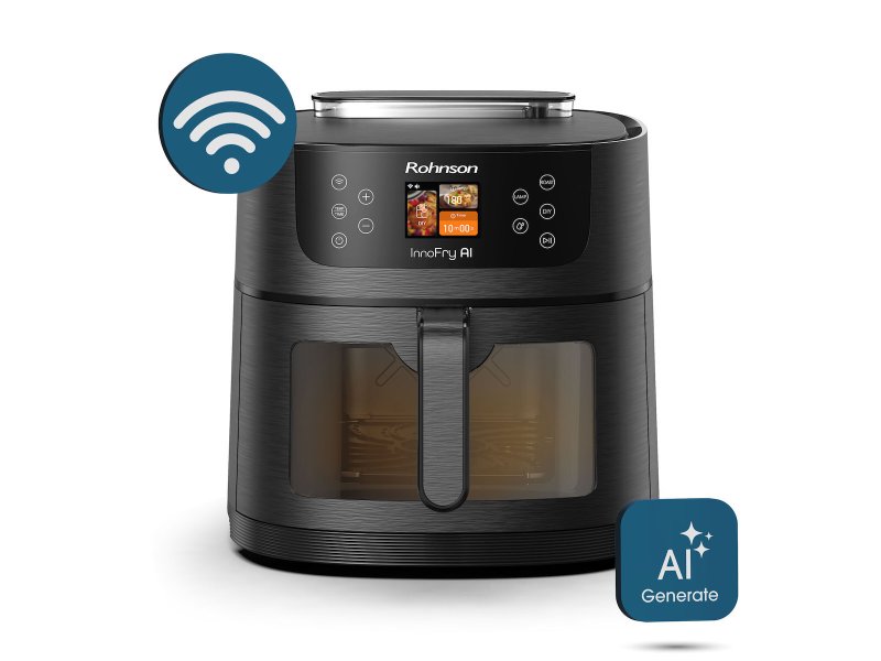 ROHNSON R-2884 AI Air Fryer με Wi-Fi 8lt Μαύρο 0041597 ROHNSON R-2884 AI Air Fryer με Wi-Fi 8lt Μαύρο 0041597