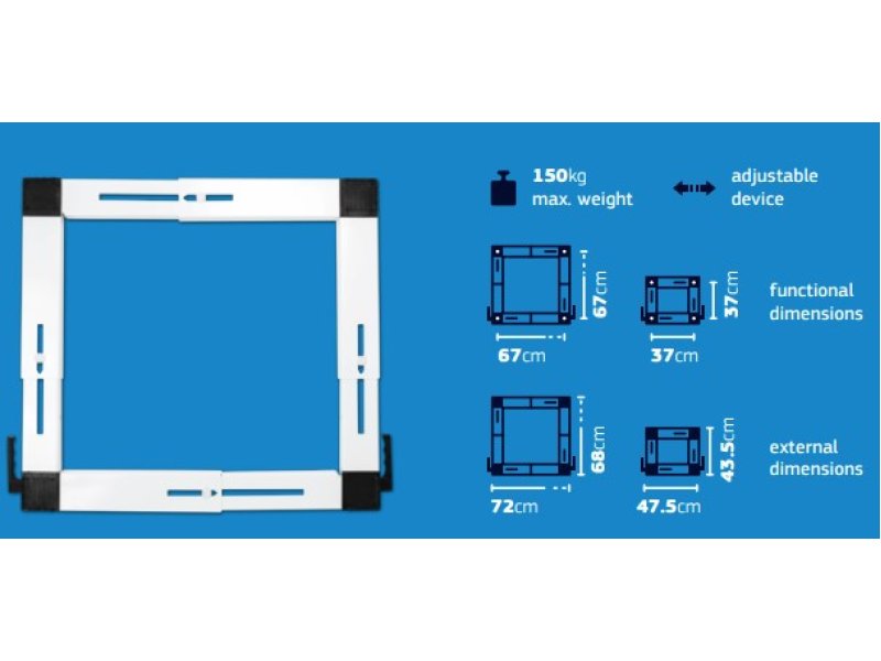 ROLLER 00723 Βάση Πλυντηρίου Tροχήλατη χρώμα INOX 0029962