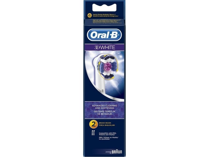 ORAL-B EB18 3D WHITE PRO BRIGHT Ανταλλακτικό Οδοντόβουρτσας 2τμχ 101437