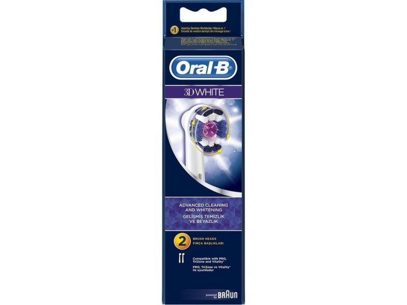 ORAL-B EB18 3D WHITE PRO BRIGHT Ανταλλακτικό Οδοντόβουρτσας 2τμχ 101437