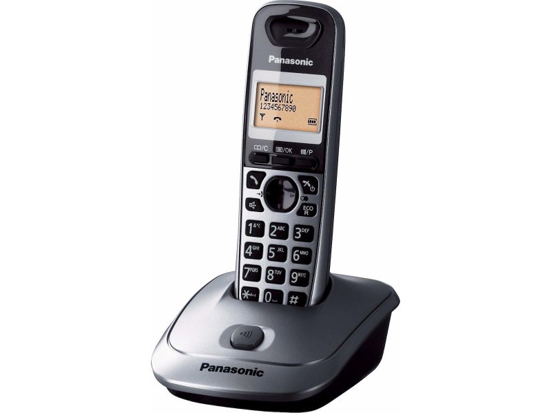 PANASONIC KX-TG 2511GRM Ασύρματο Τηλέφωνο Mεταλλικό Γκρι 0026994