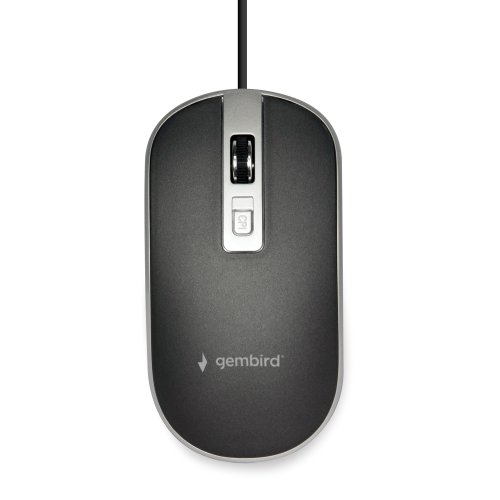 GEMBIRD MUS-4B-06-BS  USB WIRED OPTICAL MOUSE BLACK/SILVER 0037705