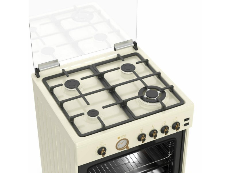 THERMOGATZ TGS-4111 Κουζίνα Υγραερίου 49lt με Εστίες Υγραερίου Π60εκ. Μπεζ 0037371