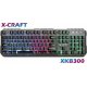 ALCATROZ Spill Proof XKB300 Gaming Πληκτρολόγιο με RGB φωτισμό 0033732