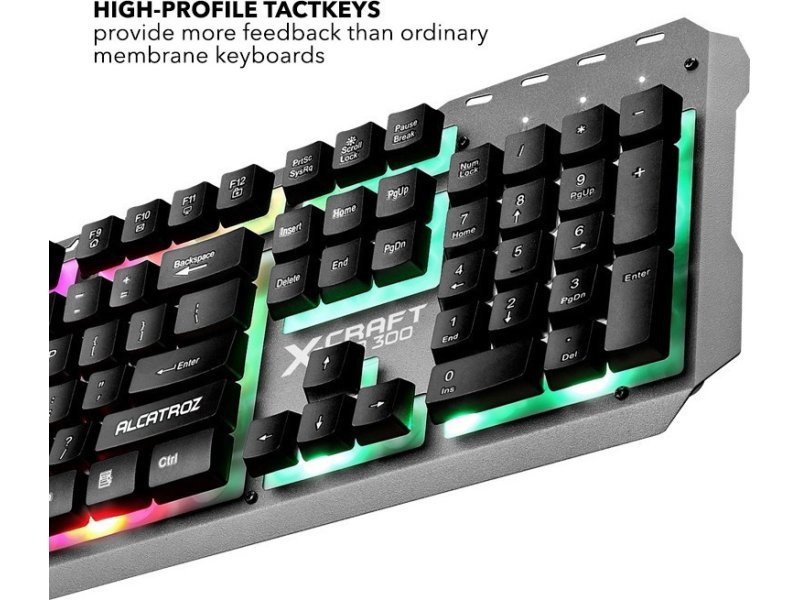 ALCATROZ Spill Proof XKB300 Gaming Πληκτρολόγιο με RGB φωτισμό 0033732