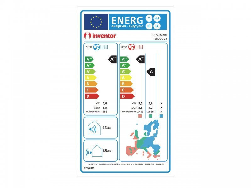 INVENTOR LHUVI-24WFI/LHUVO-24 LEON Κλιματιστικό Inverter 24.000Btu (24άρι) 0036467