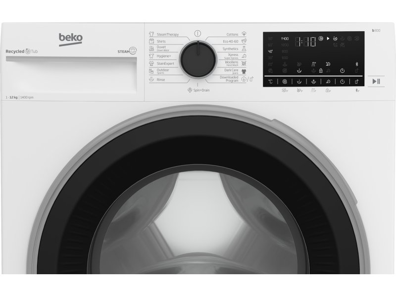 BEKO WFT5124111W Πλυντήριο Ρούχων με Λειτουργία Ατμού 12kg - 84x60x58εκ. 0037530