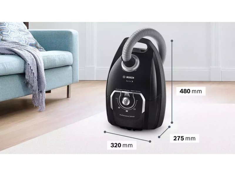 BOSCH BGL8BA3S Ηλεκτρική Σκούπα 650W με Σακούλα 5lt Μαύρη 0040321 BOSCH BGL8BA3S Ηλεκτρική Σκούπα 650W με Σακούλα 5lt Μαύρη 0040321