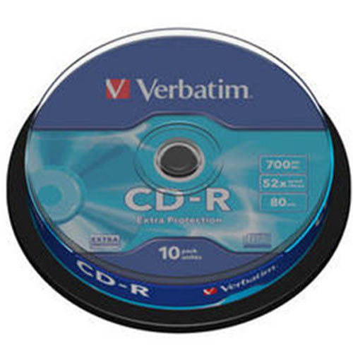 VERBATIM VER43437 CD-R 10 TUB 52X80 MIN 0015232