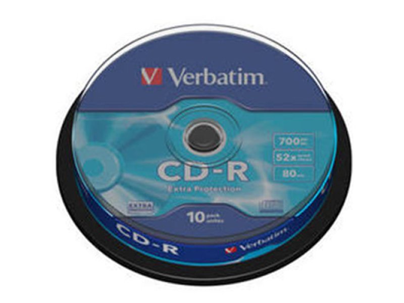 VERBATIM VER43437 CD-R 10 TUB 52X80 MIN 0015232