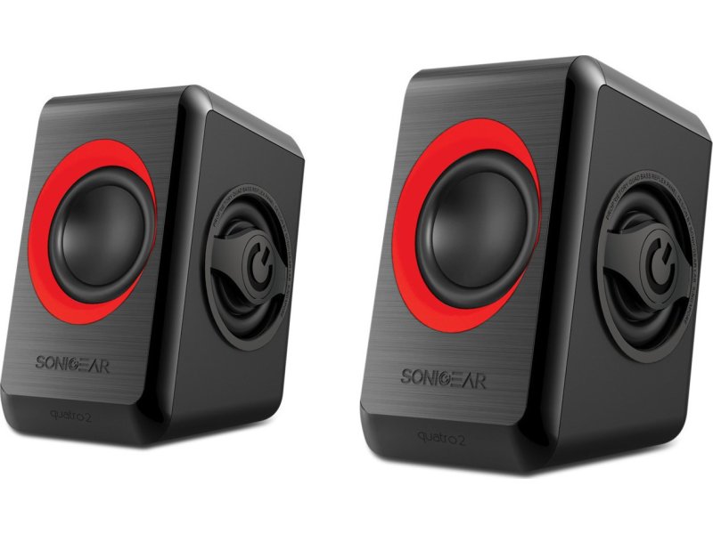 SONIC GEARS QUATRO2BFR Ηχεία με Usb Powered Quad Bass 2,0 Festive Red 0013864