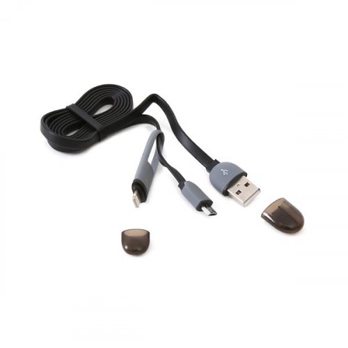 PLATINET PL42870 Καλώδιο Micro USB 1 σε 2 & iPhone5 σε USB Μαύρο 0014845