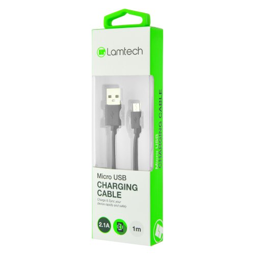 LAMTECH LAM439874 DATACABLE MICRO USB 1m BLACK 0015235