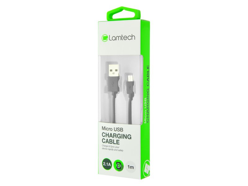 LAMTECH LAM439874 DATACABLE MICRO USB 1m BLACK 0015235 LAMTECH LAM439874 DATACABLE MICRO USB 1m BLACK 0015235
