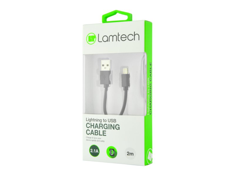 LAMTECH LAM444526 DATACABLE iPhone 5/6/7 2m (non MFi) - BLACK 0015735 LAMTECH LAM444526 DATACABLE iPhone 5/6/7 2m (non MFi) - BLACK 0015735