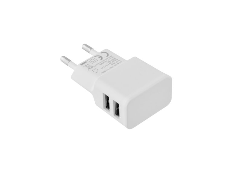 LAMTECH LAM020694 Travel  Wall Charger 2.4A With 2xUSB Λευκό 0017198